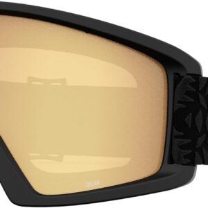 Giro Dylan Ski Goggles - Snowboard Goggles for Women & Youth - Black Flake Strap with Amber Gold/Yellow Lenses