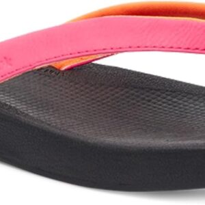Sanuk Womens Cosmic Shores | Water Resistant Flip Flops for Women | EVA Footbed With Arch Support | Women's Beach Sandals, Hot Pink, 7