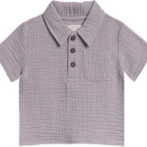 Colored Organics Infant Toddlers and Kids Organic Cotton Short Sleeve Crew Neck Tee Shirt - Rose - 12-18M