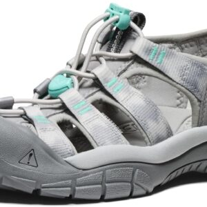 KEEN Women's Newport H2 Closed Toe Water Sandals, Alloy/Chevron, 9