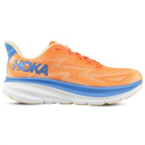 HOKA ONE ONE Mens Clifton 9 Textile Vibrant Orange Impala Trainers 10 US