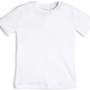 Colored Organics - Organic Toddler Shirts - Short Sleeve - Infant Toddlers Kids - White - 4T