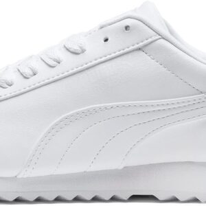 PUMA Mens Roma Sneaker, Basic white-light gray, 12