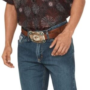 Cinch Men's Silver Label Slim Fit Jean, Medium Stone Wash, 26W x 36L