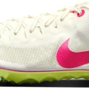 Nike Ja Fly 4 Track and Field Sprinting Spikes (DR2741-100, Sail/Light Lemon Twist/Fierce Pink) Size 11.5