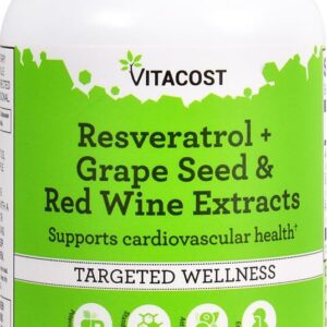 Vitacost Resveratrol + Grape Seed & Red Wine Extracts -- 240 Capsules