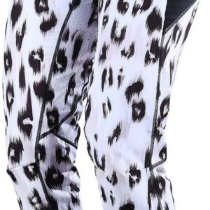 Troy Lee Designs Mountain Bike Cycling Bicycle Riding MTB Pants for Women, Luxe Pant (SM, Wild Cat White)