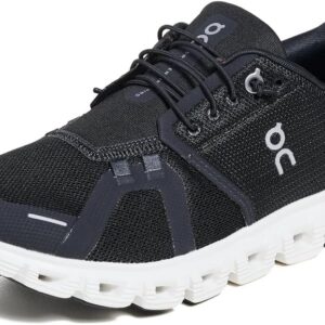 On Women's Cloud 6 Sneakers, Black | White, 10 Medium US