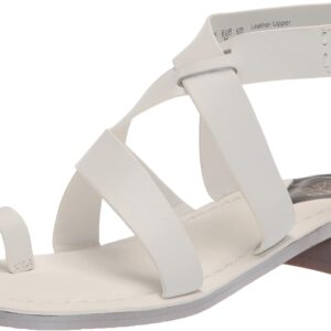 Franco Sarto Womens Ina Strappy Sandal White Leather 6.5 M