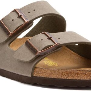 Birkenstock Unisex Arizona Sandal,Stone Birkibuc,40 M EU