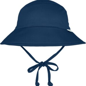 i Play Breathable Infant Toddler Bucket Sun Protection & Swim Hat (Navy, 9-18 Months)