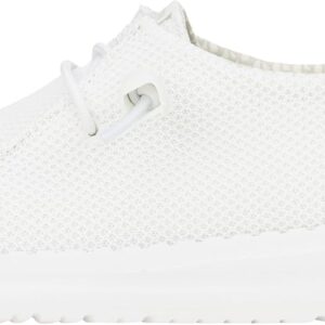 HEYDUDE Wendy Stretch Sox White Size 10, Women’s Shoes, Women’s Slip-on Loafers, Comfortable & Light-Weight