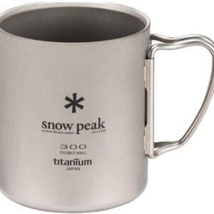 Snow Peak Double Wall Titanimum Insulated Mug, Lightweight, Durable, Camping, 300ml
