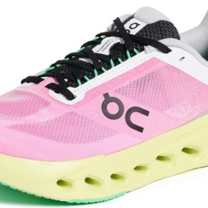 On Women's Cloudsurfer Next 1 Sneakers, Pink/Limelight, 7 Medium US
