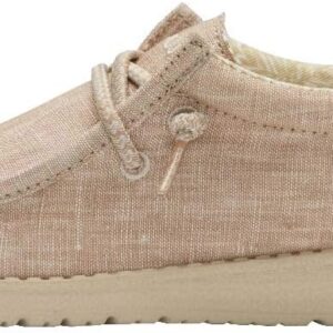 Hey Dude Boy's Wally Youth Beige Size 13 | Boy’s Shoes | Boy's Lace Up Loafers | Comfortable & Light-Weight