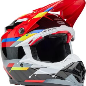 Bell Moto-9S Flex Helmets (Gloss Renen Nova Black/Red - Large)