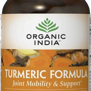 Organic India Turmeric Curcumin Herbal Supplement - Joint Mobility & Support, Immune System Support, Healthy Inflammatory Response, Whole Root Supplement, Organic Trikatu - 90 Capsules
