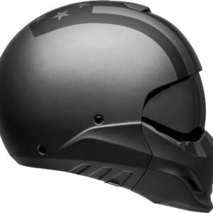 BELL Broozer Full Face Convertible to Open Face Street Mortorcycle Helmet - Free Ride Matte Gray/Black, Large