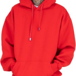 Pro Club Men's Heavyweight Pullover Hoodie (13oz), Red, X-Large