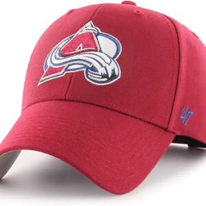 47 Colorado Avalanche Mens Womens MVP Adjustable Velcroback Cardinal Red Team Color Logo Hat