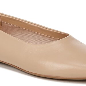 Franco Sarto Womens Vana Slip On Ballet Flat, Beige Leather, 8