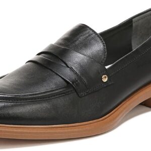 Franco Sarto Womens Edith2 Loafer Black Leather 10 M