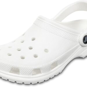 Crocs Unisex-Adult Classic Clogs, White, 7 Men/9 Women