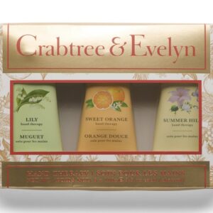 Crabtree & Evelyn Hand Therapy (Crabtree Mixed Scents 3 Pack, Lily, Sweet Orange and Summer Hill)
