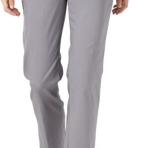 Lee Women's Secretly Shapes Regular Fit Straight Leg Pant, Boulder Gray, 10 Short