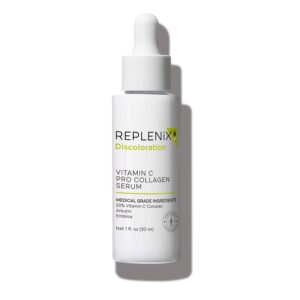 Replenix Vitamin C Pro Collagen Serum, Brightening Anti-Aging Face Treatment with Medical-Grade Antioxidants for Skin Discoloration (1 fl. oz)