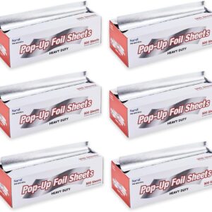Karat 12" x 10.75" Heavy-Duty Pop-up Aluminum Foil Sheets (Case of 3000 Sheets)