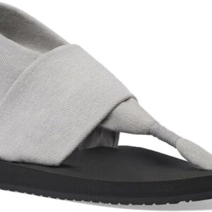 Sanuk Women's Yoga Sling | Sandals for Women | Yoga Sandals For Women | Memory Foam Footbed | Two-Way Stretch Upper, Paloma Grey, 10