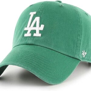 47 MLB Unisex-Adult Alternate Clean Up Adjustable Hat Cap - One Size (US, Alpha, One Size, Los Angeles Dodgers Kelly Green/White)