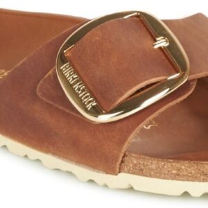 Birkenstock Women's Madrid Big Buckle Sandals, Cognac, Brown, 6-6.5 Narrow
