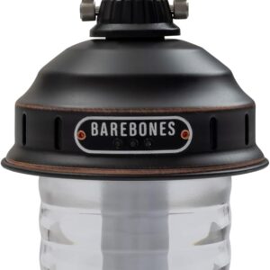 Barebones Beacon Hanging Light – Antique Bronze, Rechargeable LED Camping Lantern with Adjustable Brightness – Weatherproof Vintage-Style Hanging Lantern for Outdoor Adventures and Year-Round Use
