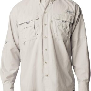 Columbia Men’s PFG Bahama™ II Long Sleeve Shirt, Cool Grey, Small