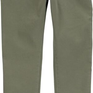 OSHKOSH B'GOSH Boys' Slim Stretch Chino Pants, Solid Olive, 10