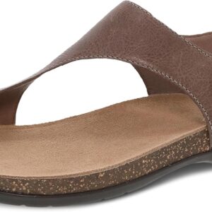 Dansko Reece Sandal for Women – Memory Foam and Cork Footbed for Comfort and Arch Support – Lightweight Rubber Outsole for Long-Lasting Wear Stone 9.5-10 M US