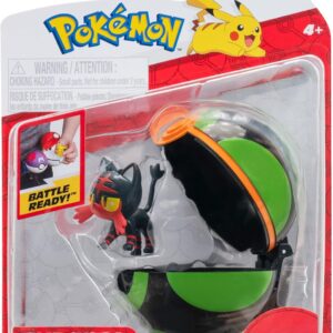 Pokémon Clip 'N' Go Litten and Dusk Ball - Includes 2-Inch Battle Figure and Dusk Ball Accessory