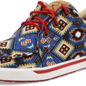 Twisted X Women's Kicks, Moc Toe, Blue Multi Aztec, 6.5 M