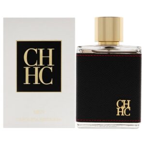 Carolina Herrera Ch Fragrance For Men - Amber Scent Of Leathery Wood And Adventure - Begins With The Warmth Of Wood And Smooth Touch Of Leather - Recommended For Evening Wear - Edt Spray - 3.4 Oz