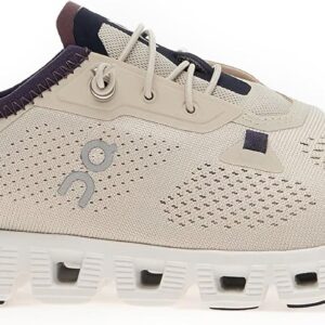 On Women's Cloud 5 Coast Sneakers, Sand/Mulberry, Off White, 8.5 Medium US