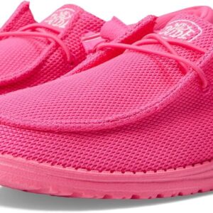 HEYDUDE Wendy Funk Mono Electric Pink Size 11, Women’s Shoes, Slip-on Loafers, Comfortable & Light-Weight