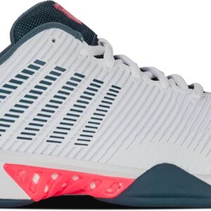 K-Swiss Men's Hypercourt Express 2 Tennis Shoe, White/Stargazer/Neon Blaze, 10 M