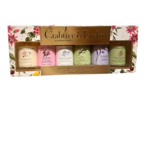 Crabtree & Evelyn Signature Collection 6 pc Gift Set: Summer Hill, Rosewater, Nantucket Briar, Lily, Lavender, Sweet Almond Oil (6-piece set (3 fl oz ea), Body Wash)