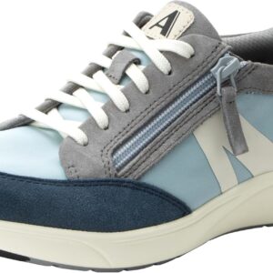Alegria Eazeer Lightweight Fashion Sneaker with Cork Footbed for Arch Support and Side Zipper for Easy Slip On and Off Tempest 11.5-12 M US