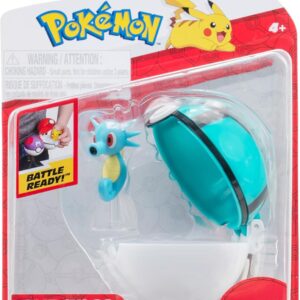 Pokémon Clip ‘N’ Go Horsea and Net Ball - Includes 2-Inch Battle Figure and Net Ball Accessory