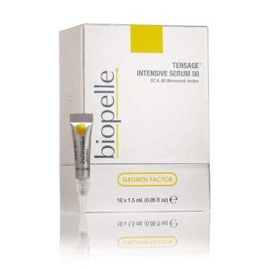 Biopelle Tensage Growth Factor Intensive Serum 50, Facial Serum with SCA 50 Biorepair Index, 10 Count