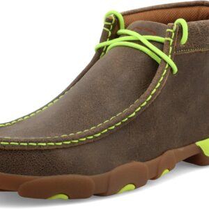 Twisted X Men's Chukka Driving Moc, Moc Toe, Bomber & Neon Yellow, 9.5 M