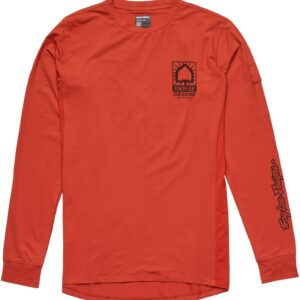 Troy Lee Designs Long Sleeve Ride Adult Mountain Bike Tee, Create to Destroy Brick, Medium
